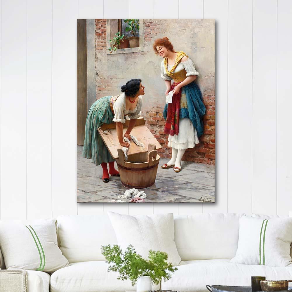 Eugene de Blaas Sharing The News Art Print