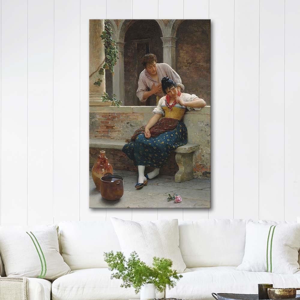 Eugene de Blaas The Proposal Art Print