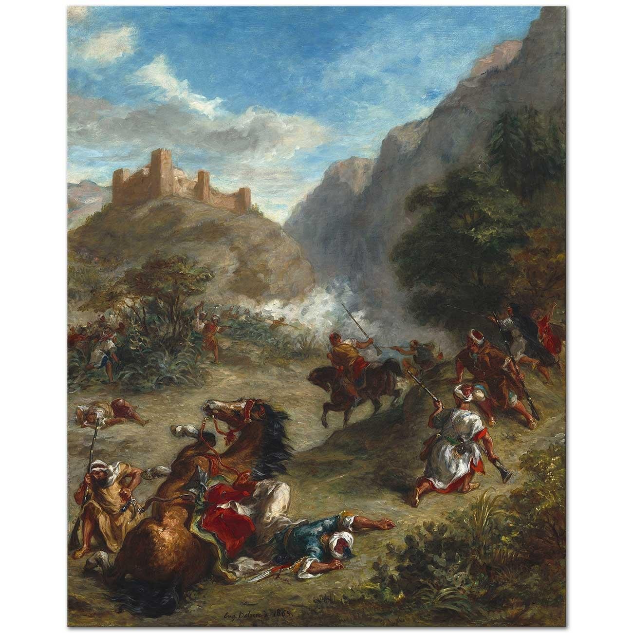 Arabs Skirmishing in the Mountains by Eugene Delacroix