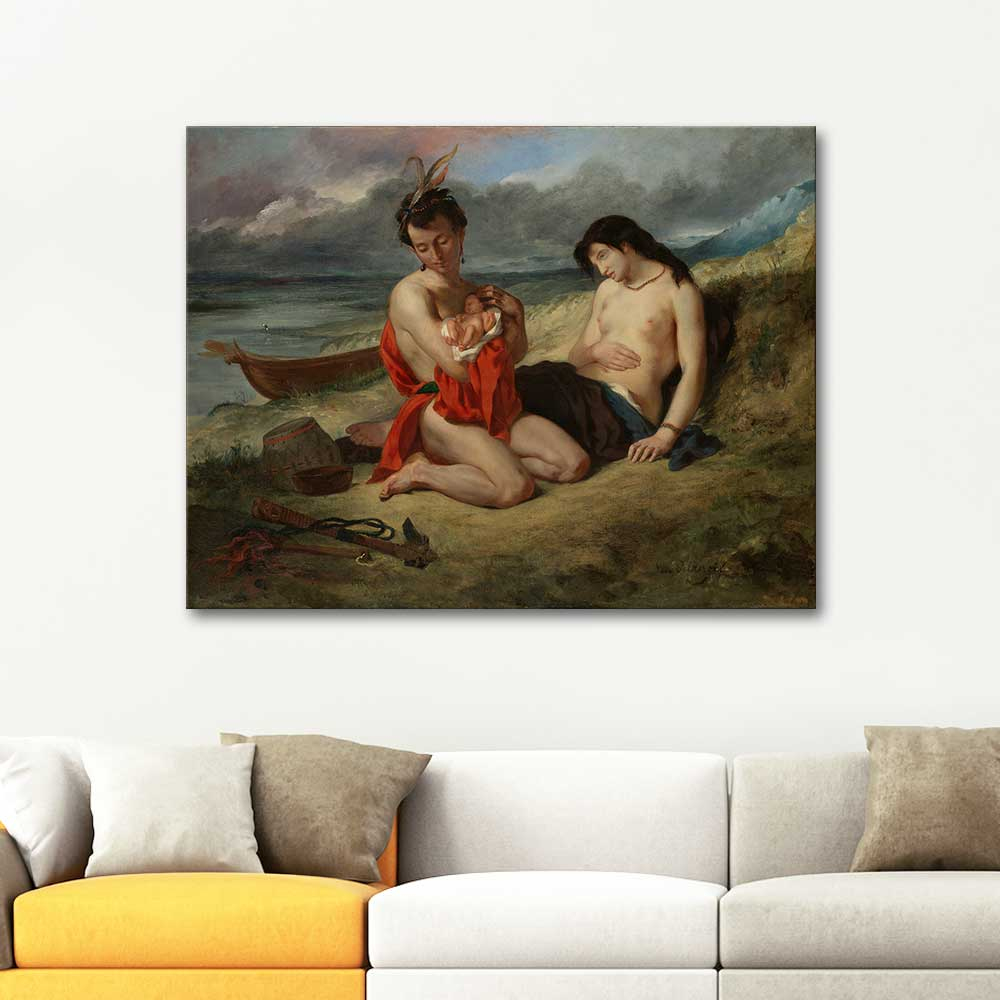 Eugene Delacroix Les Natchez Fathers Day Art Print