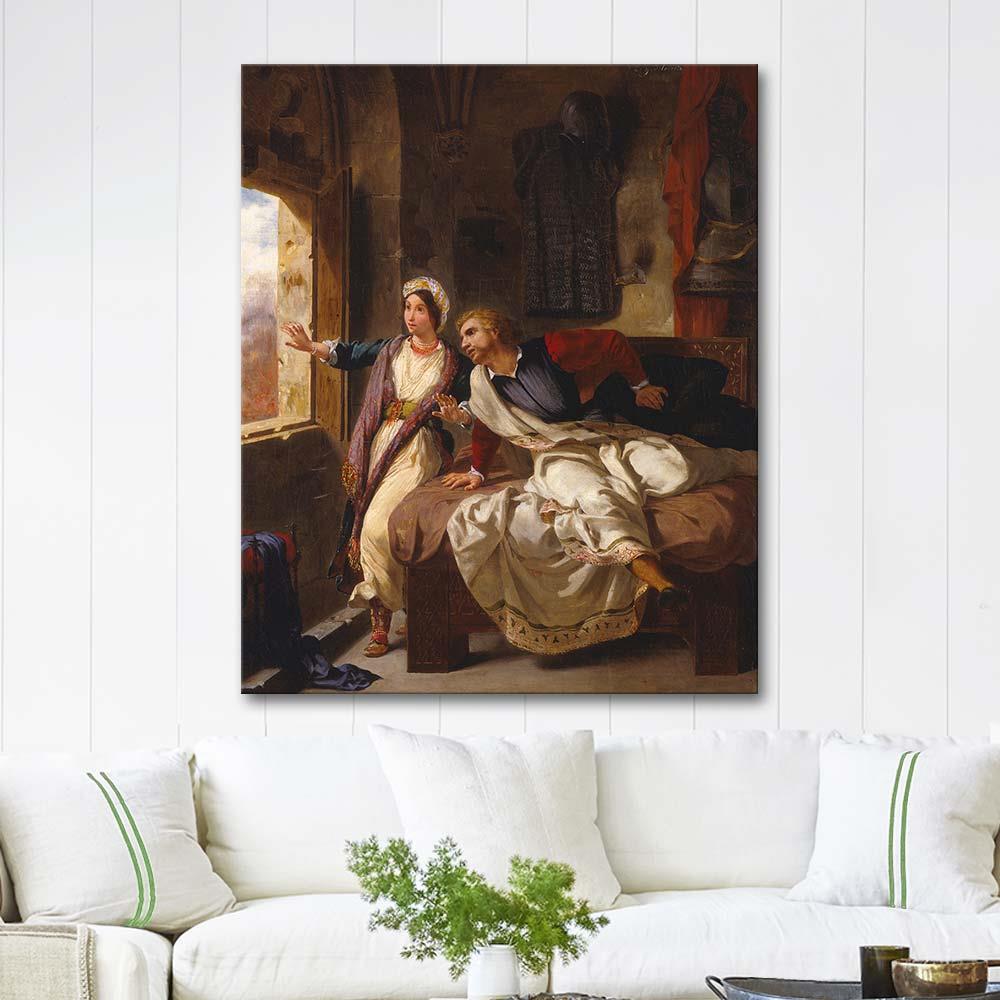 Eugene Delacroix Rebecca and the Wounded Ivanhoe Art Print