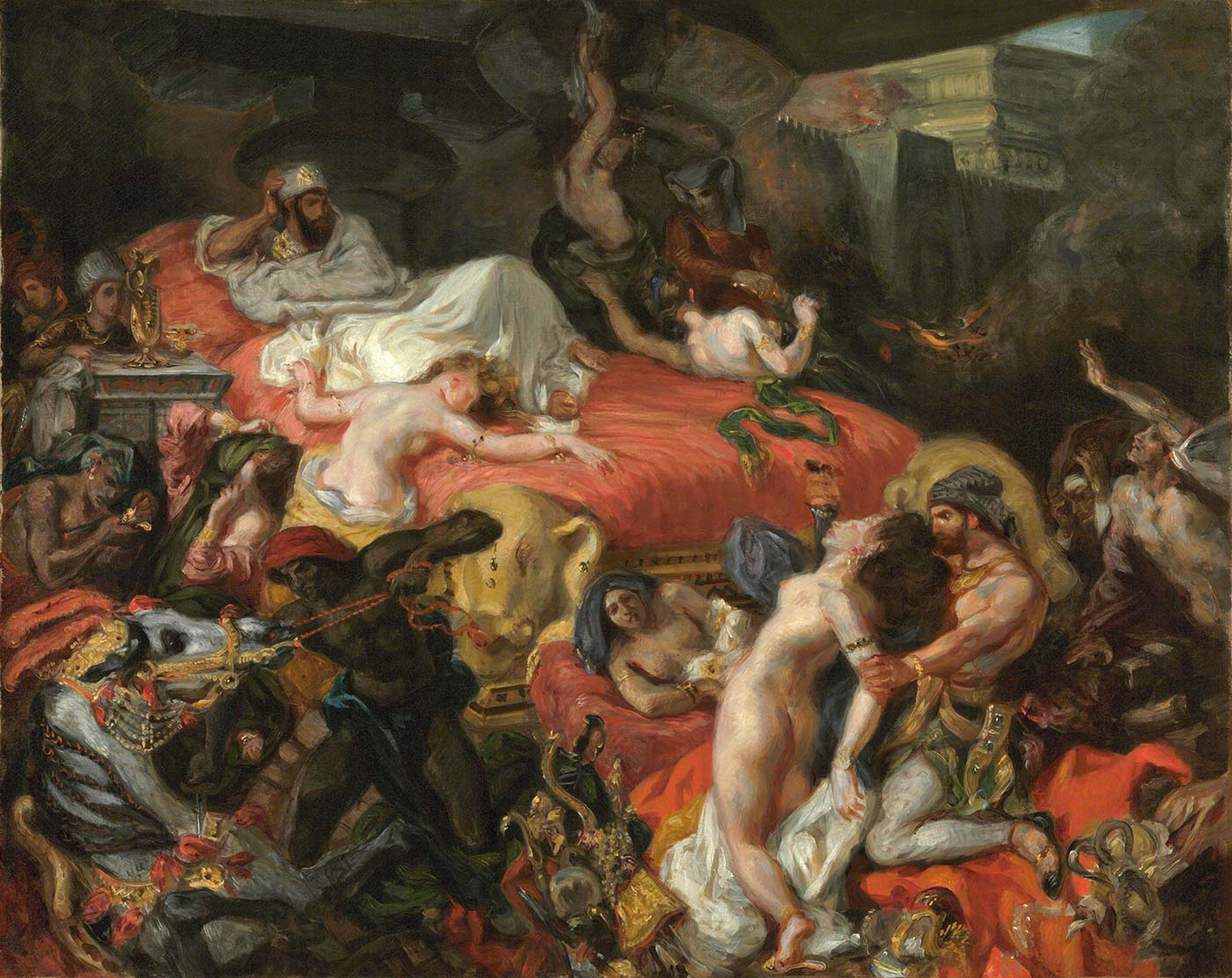 Eugene Delacroix Sardanapalus'un Ölümü Kanvas Tablo