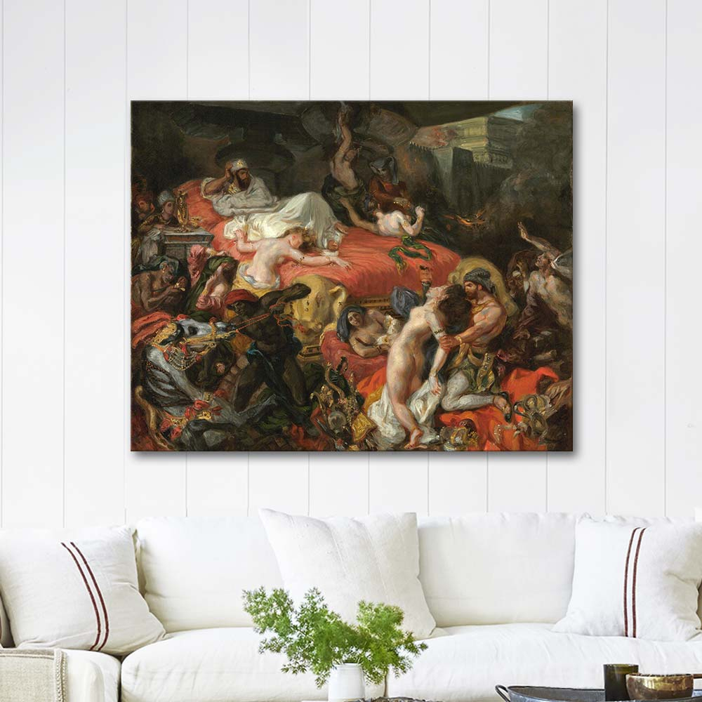 Eugene Delacroix Sardanapalus'un Ölümü Kanvas Tablo