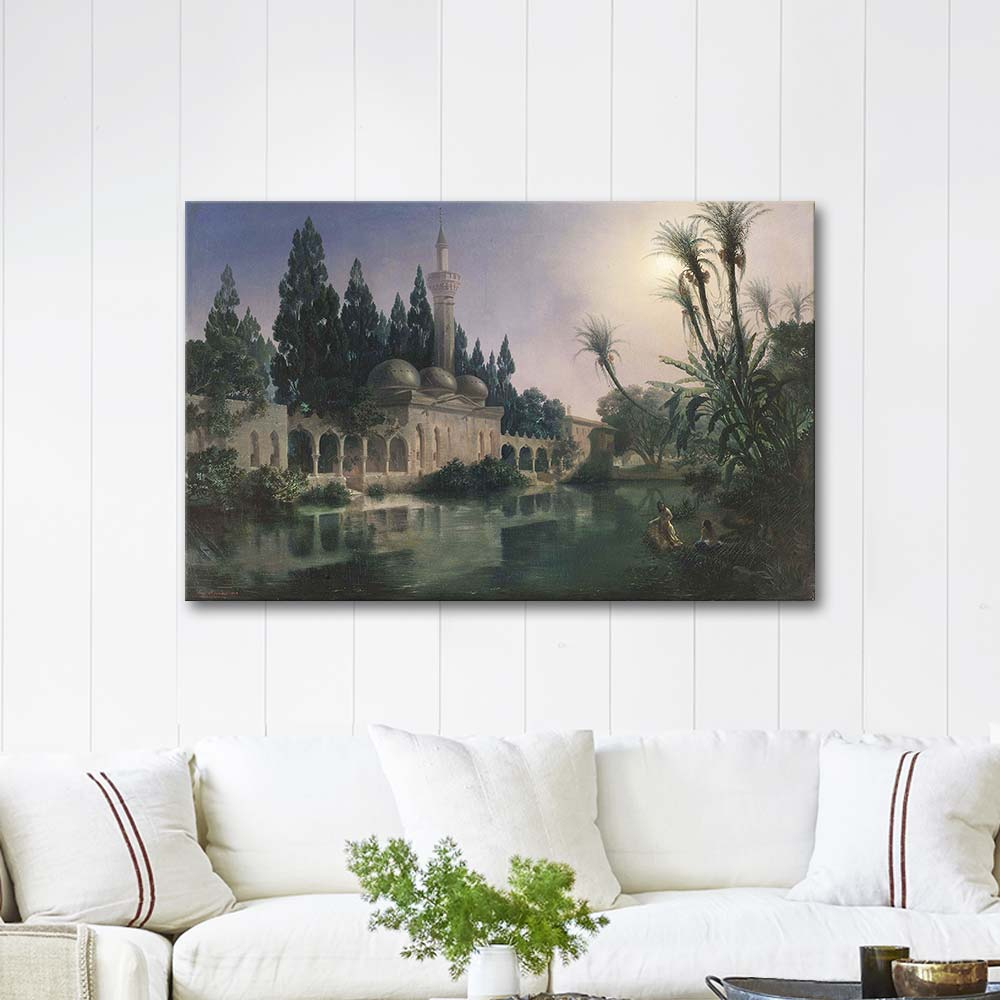 Eugene Flandin The Mosque of Urfa Art Print