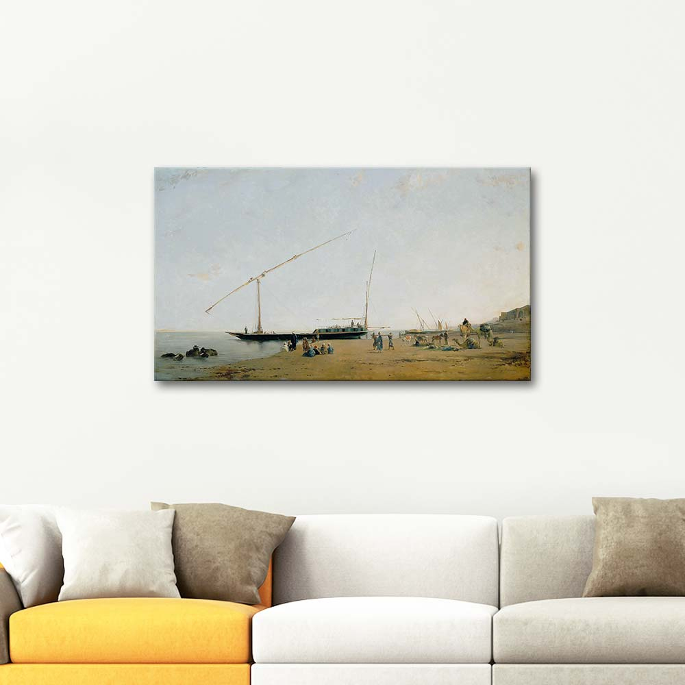 Eugene Fromentin On The Nile Near Philae Art Print