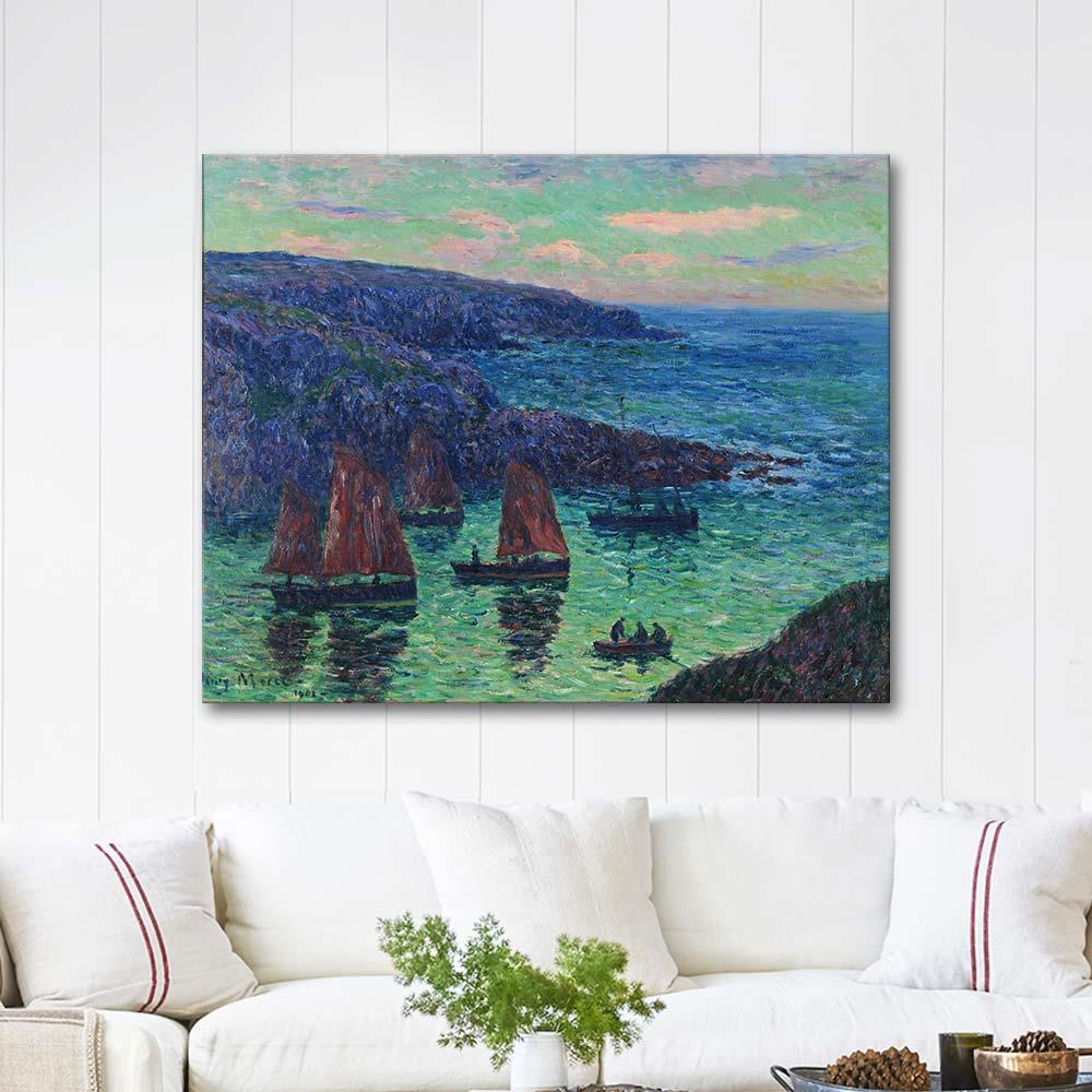 Henry Moret Douëlan'da Akşam Kanvas Tablo