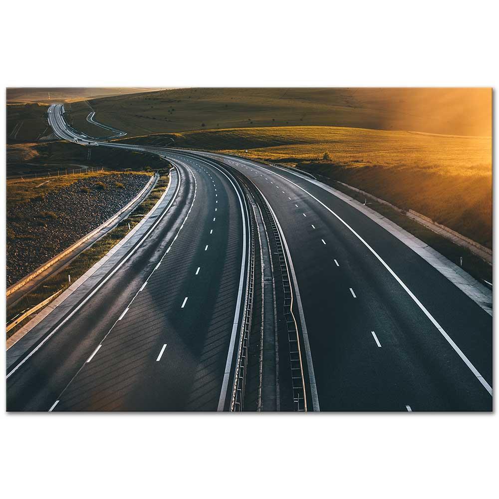 Evening in Highway as Art Print