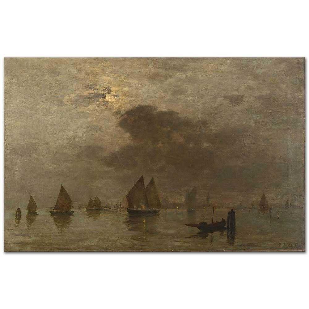 Bartolomeo Bezzi Venedik'te Akşam Kanvas Tablo