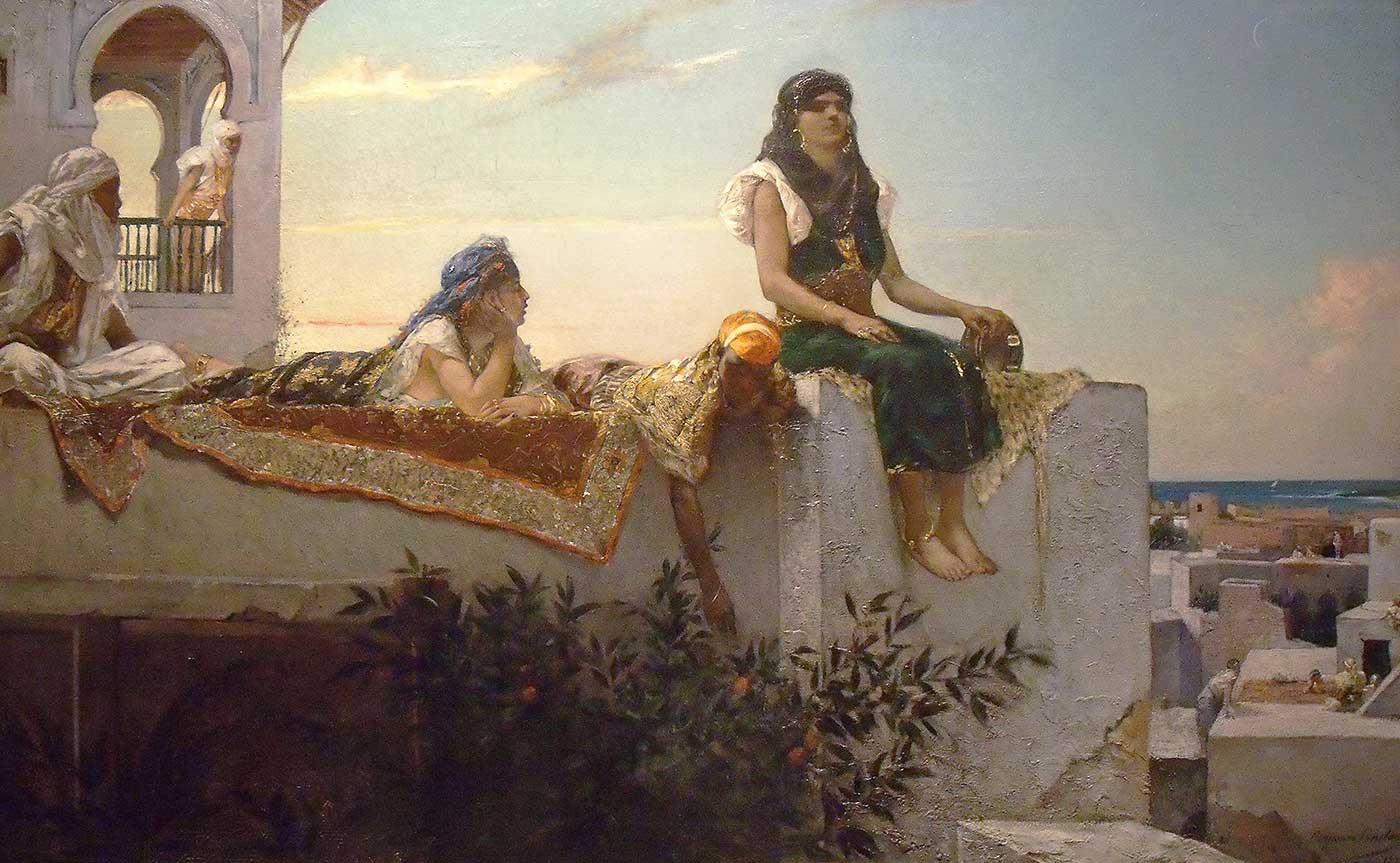Evening on the Terrace by Jean Joseph Benjamin Constant as Art Print