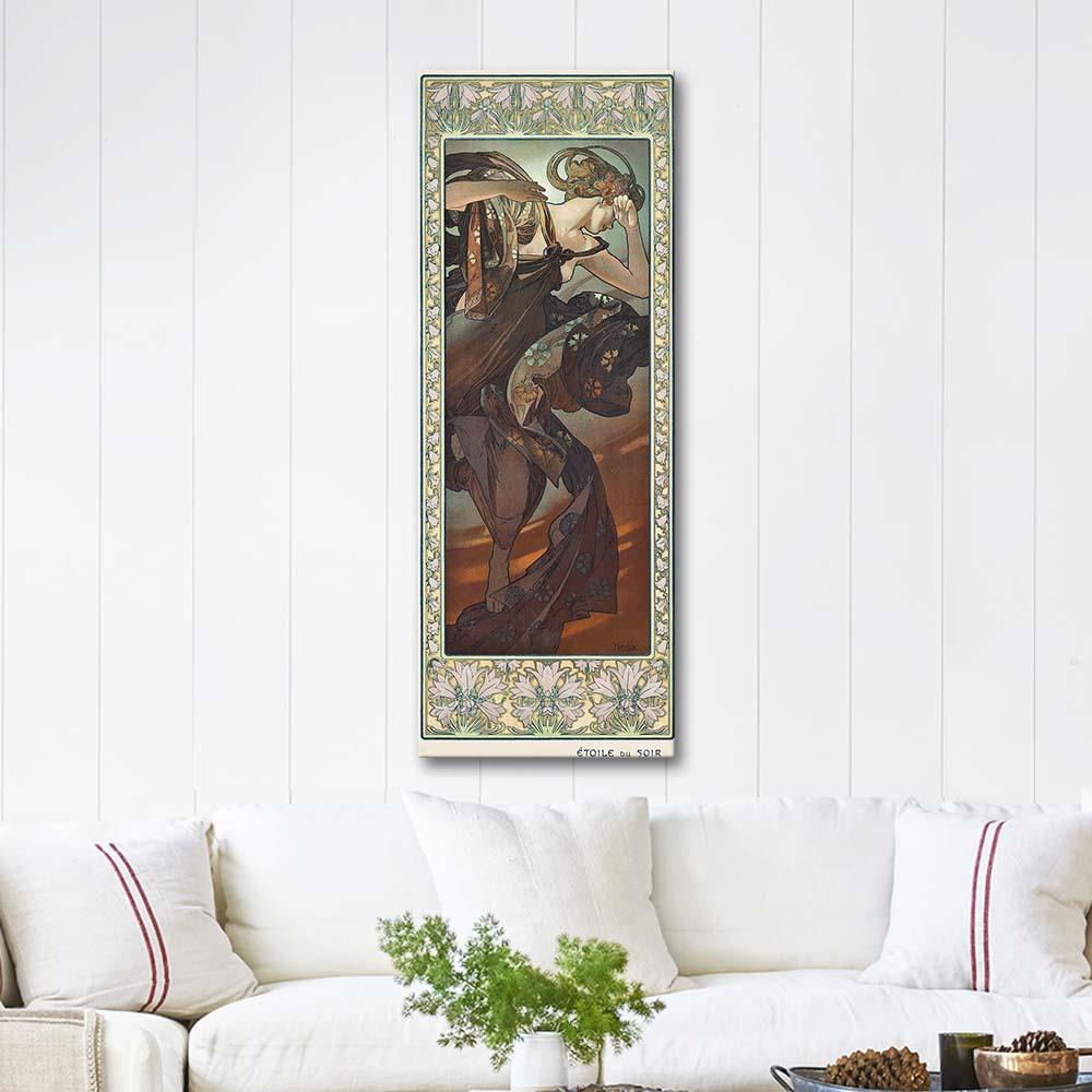 Alphonse Mucha Akşam Yıldızı Kanvas Tablo