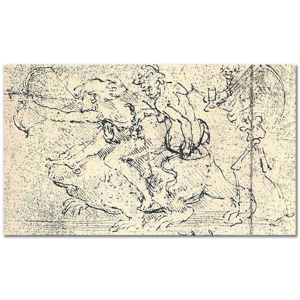 Leonardo da Vinci Kötü Düşünce Kıskançlık veya Nankörlüktür Kanvas Tablo