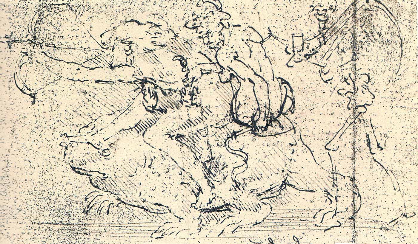 Leonardo da Vinci Kötü Düşünce Kıskançlık veya Nankörlüktür Kanvas Tablo