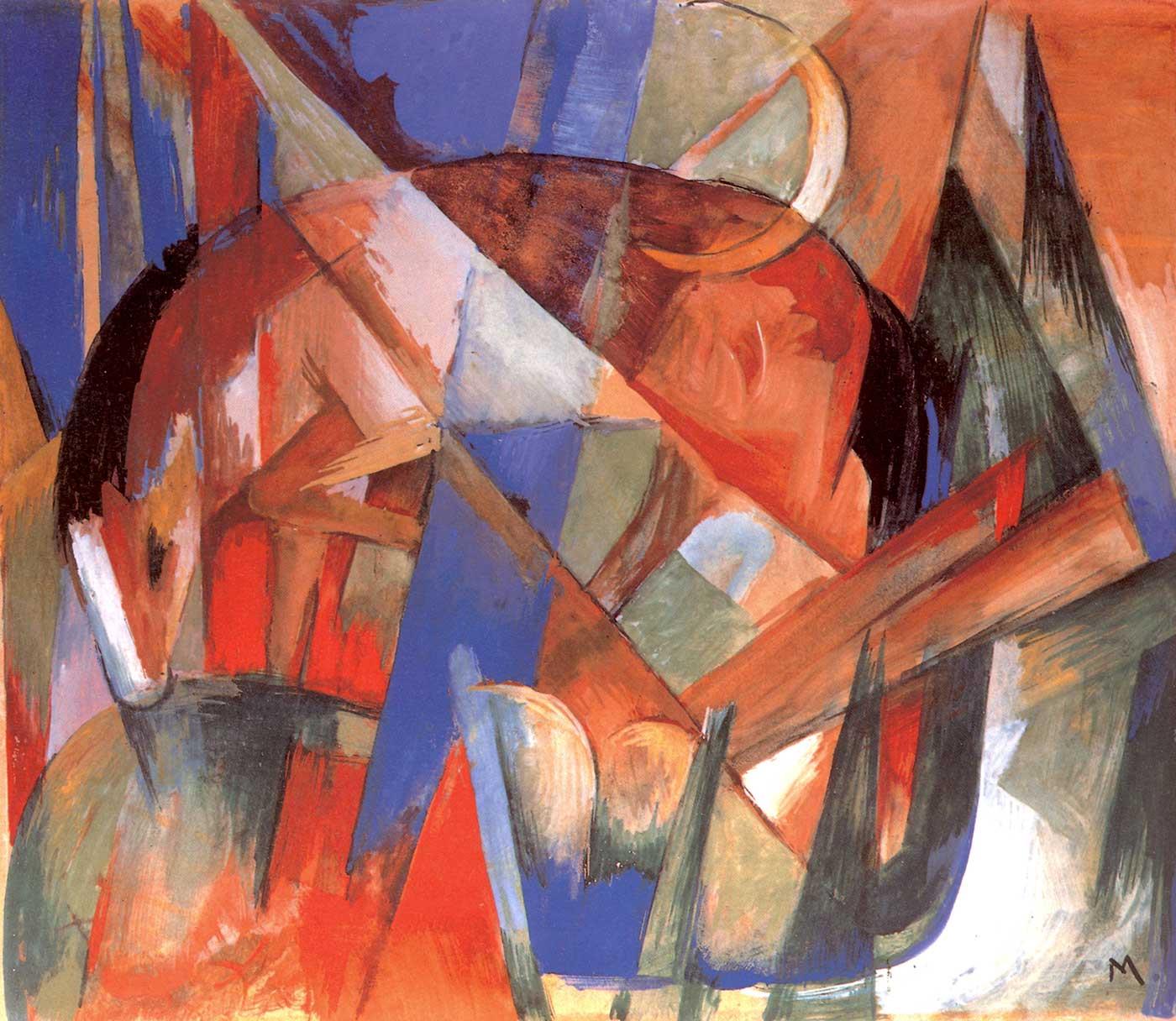 Franz Marc Masal Hayvanı At Kanvas Tablo