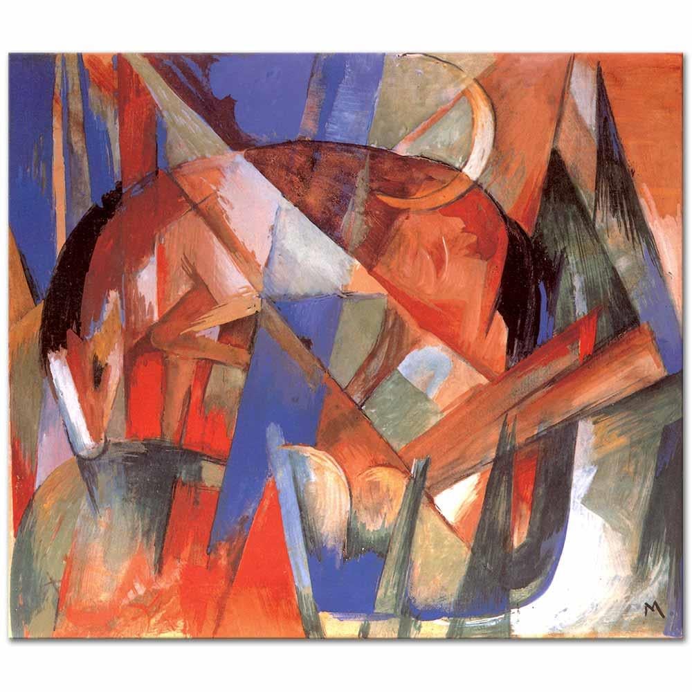 Franz Marc Masal Hayvanı At Kanvas Tablo