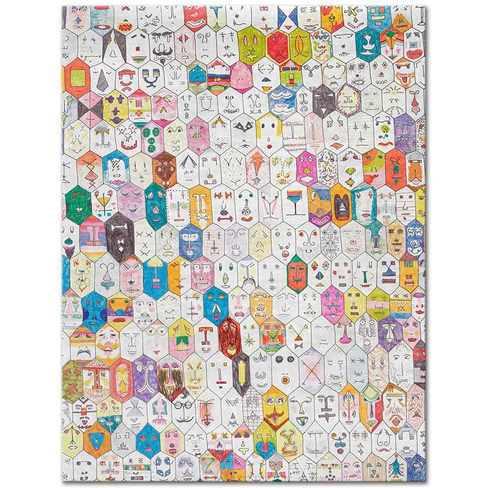 Faces by Alighiero Boetti