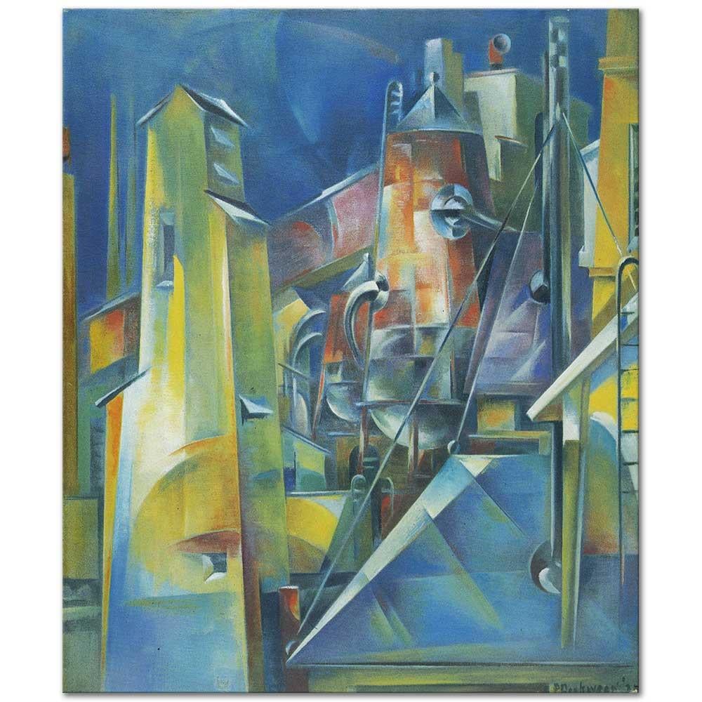 Preston Dickinson Fabrika Kanvas Tablo