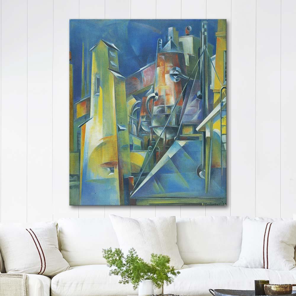 Preston Dickinson Fabrika Kanvas Tablo