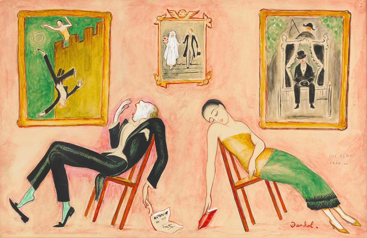 Nils Dardel Aile Cenneti Kanvas Tablo