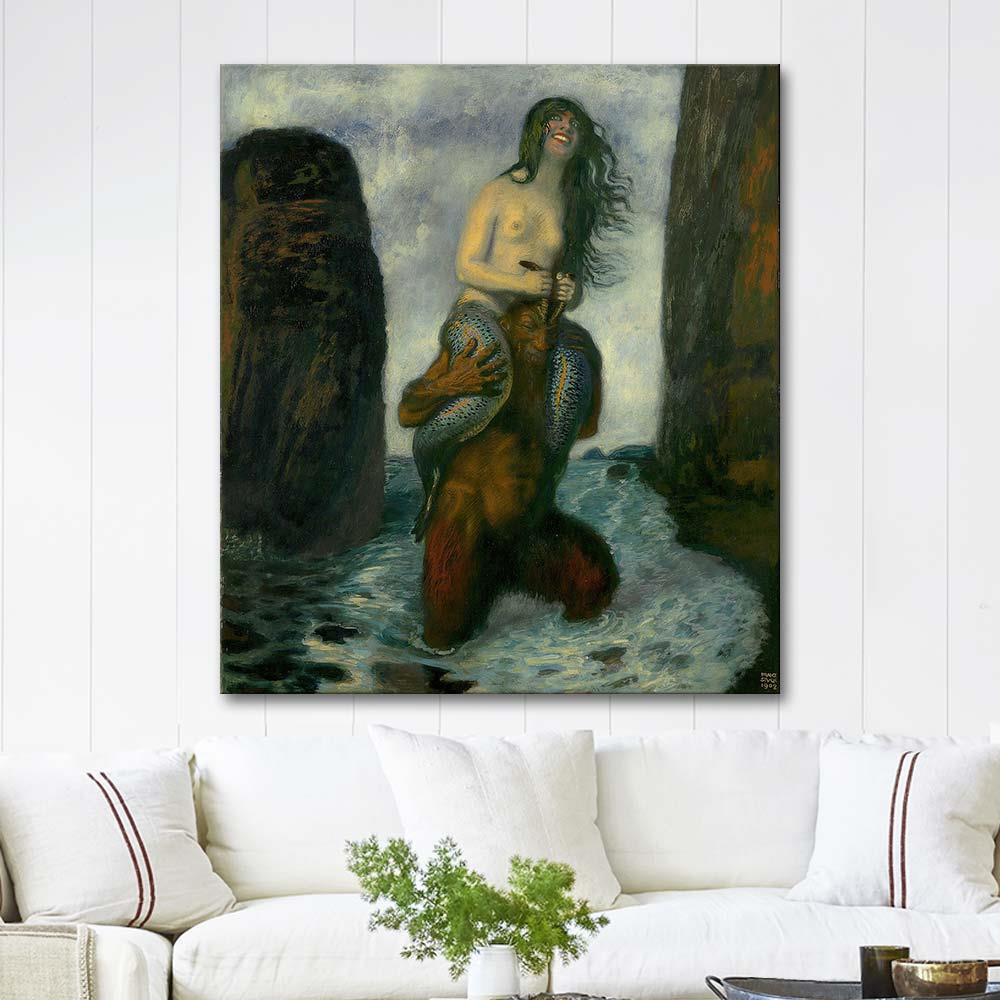 Faun und Nixe by Franz von Stuck as Art Print