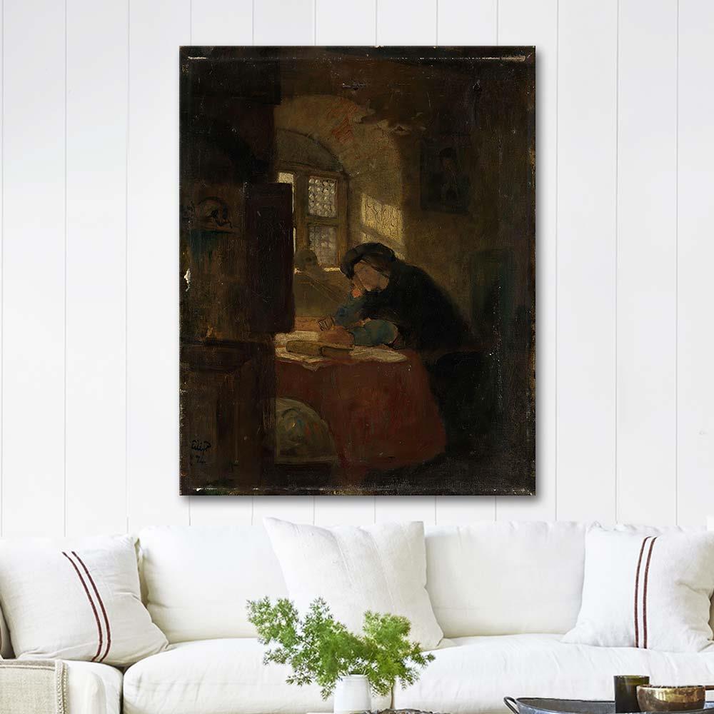 Eilif Peterssen Faust Kanvas Tablo