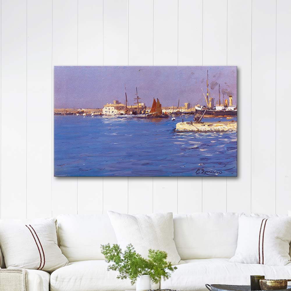 Fausto Zonaro Under Way Ancona Art Print