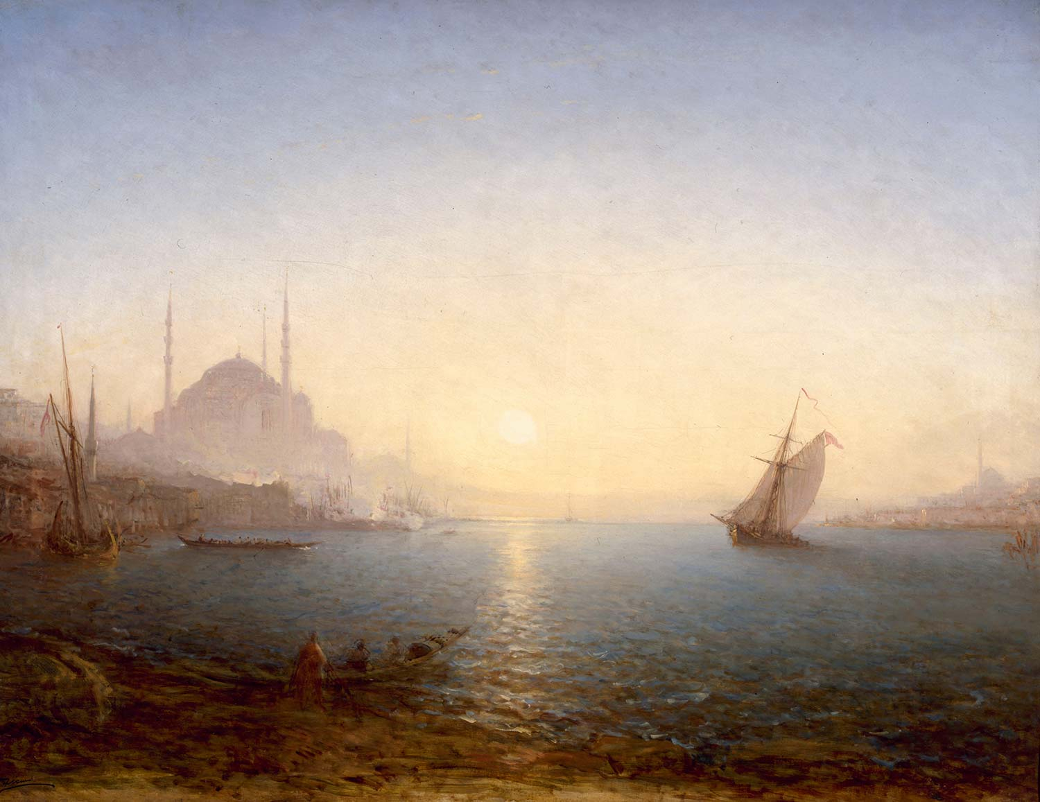 Felix Ziem Constantinople, Sainte-Sophie Au Soleil Levant Art Print