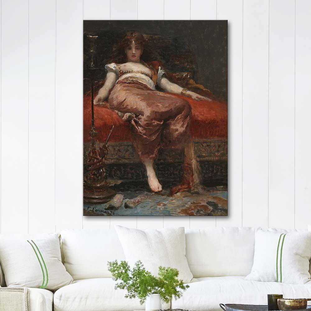 Femme Au Narguile by Fernand Cormon as Art Print