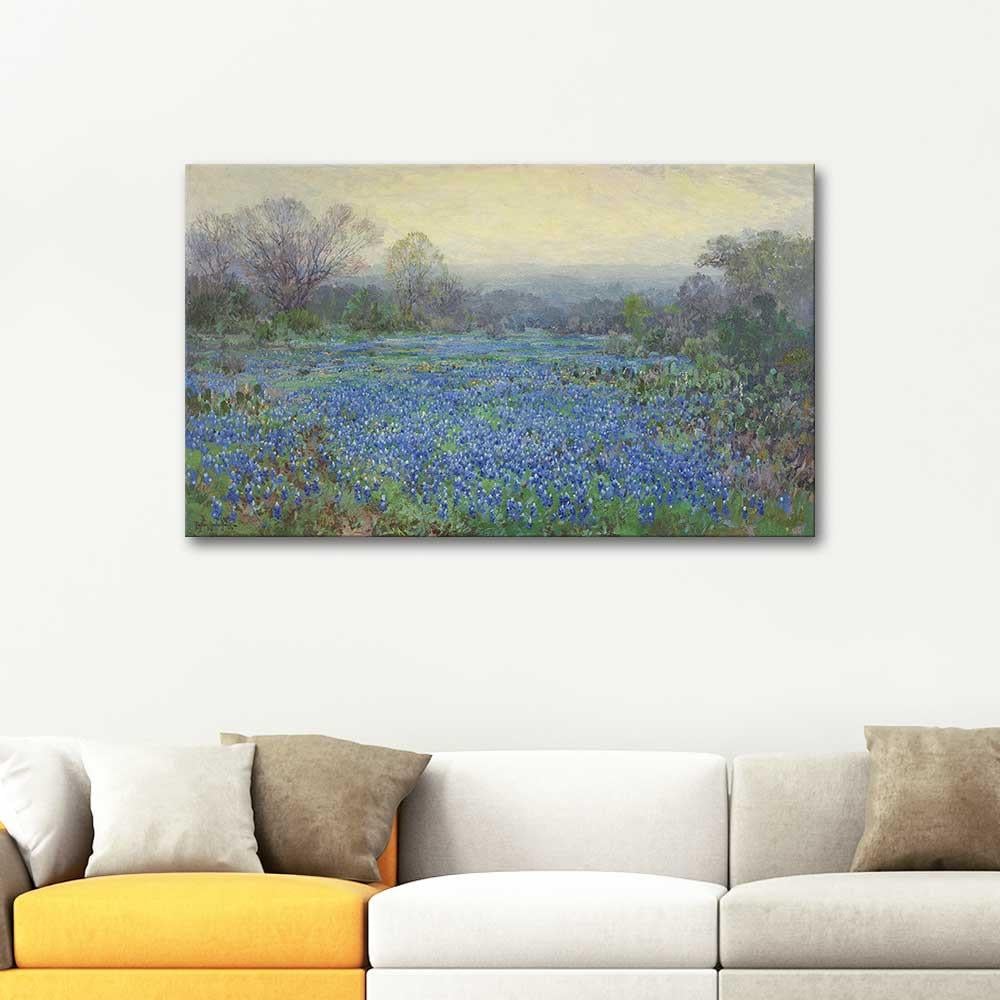 Field of Bluebonnets by Julian Onderdonk as Art Print