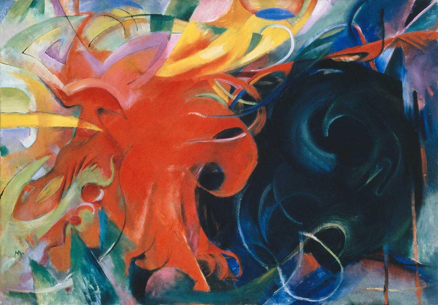 Fighting Forms by Franz Marc as Art Print