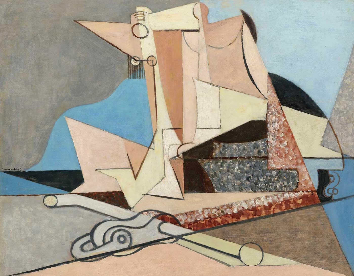 Figures Et Ancre Marine by Louis Marcoussis as Art Print