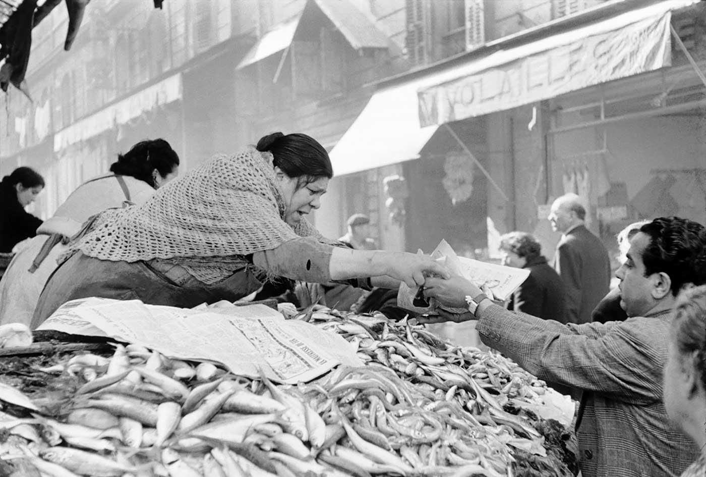 Henri Cartier Bresson Balık Pazarı Kanvas Tablo
