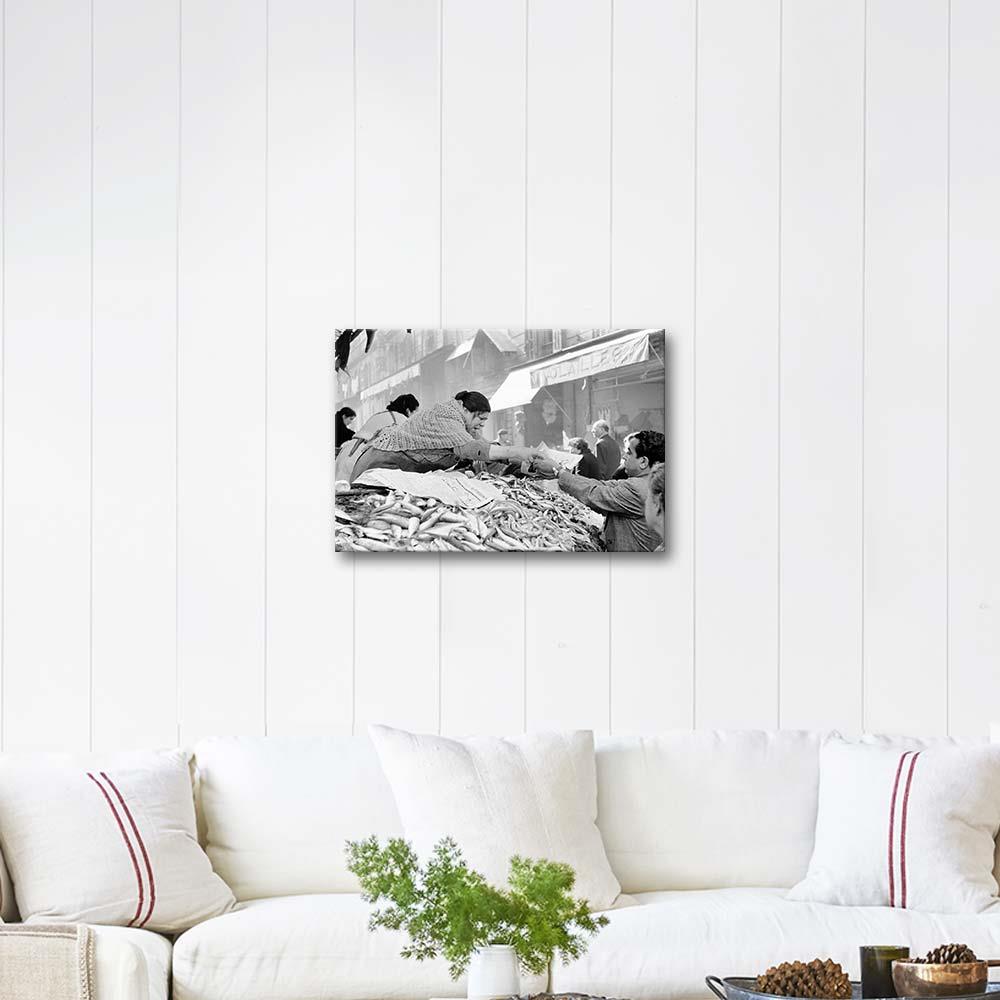 Henri Cartier Bresson Balık Pazarı Kanvas Tablo