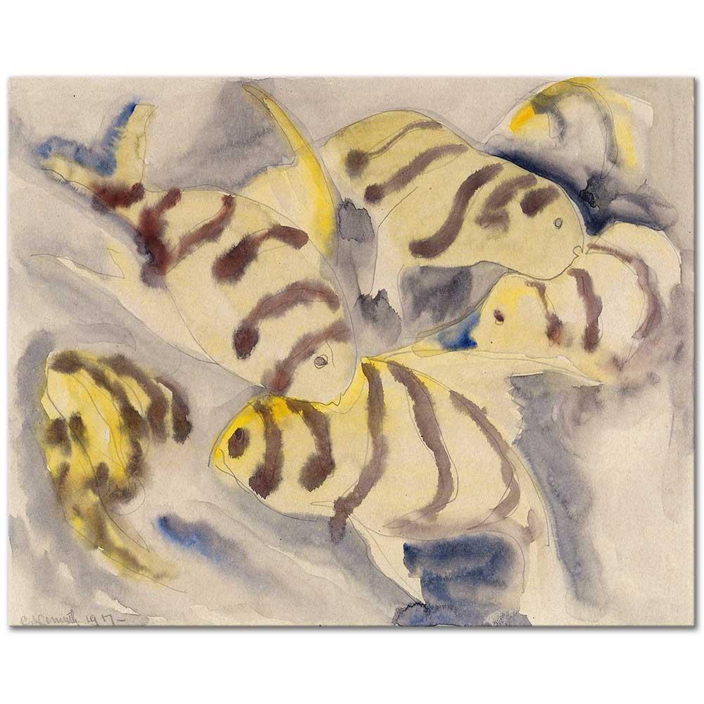 Charles Demuth Balık Serisi No 3 Kanvas Tablo