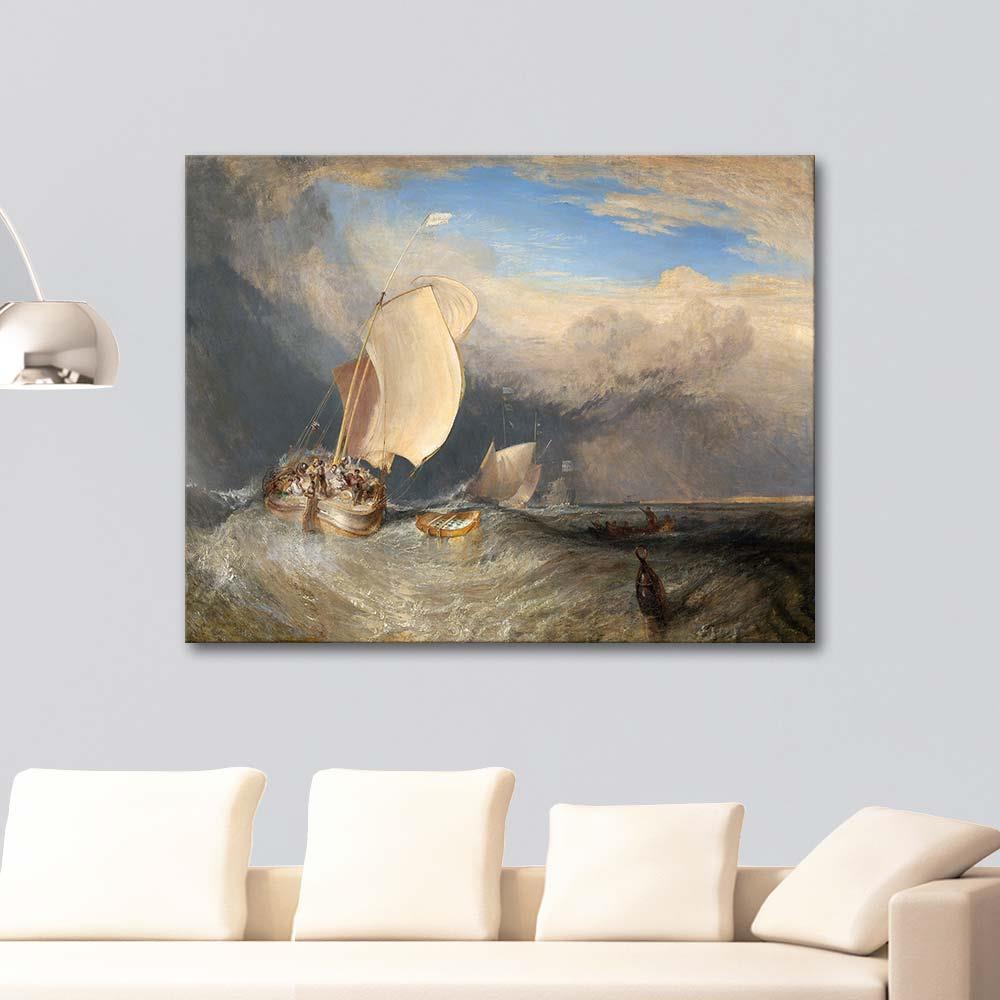 Fishing Boats with Hucksters Bargaining for Fish by Joseph Mallord William Turner as Art Print