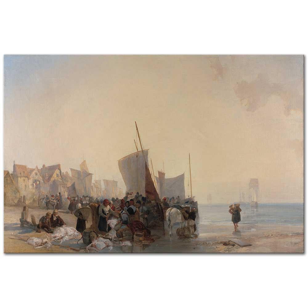 Richard Parkes Bonington Balık Pazarı Kanvas Tablo