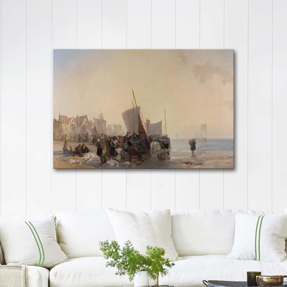 Richard Parkes Bonington Balık Pazarı Kanvas Tablo