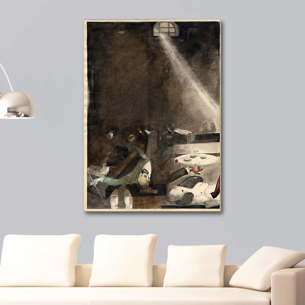 Five O'Clock Tea in the Morgue by Karlis Padegs as Art Print