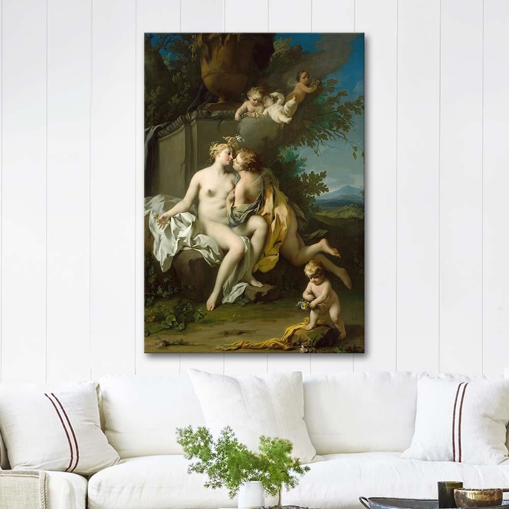 Jacopo Amigoni Flora ve Zephyr Kanvas Tablo