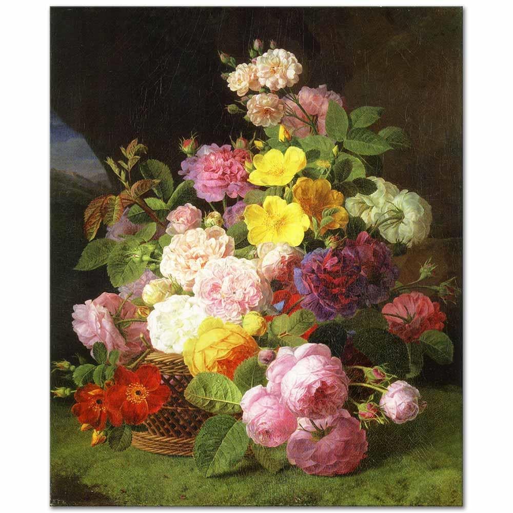 Jan Frans van Dael Güller ve Çiçekler Kanvas Tablo