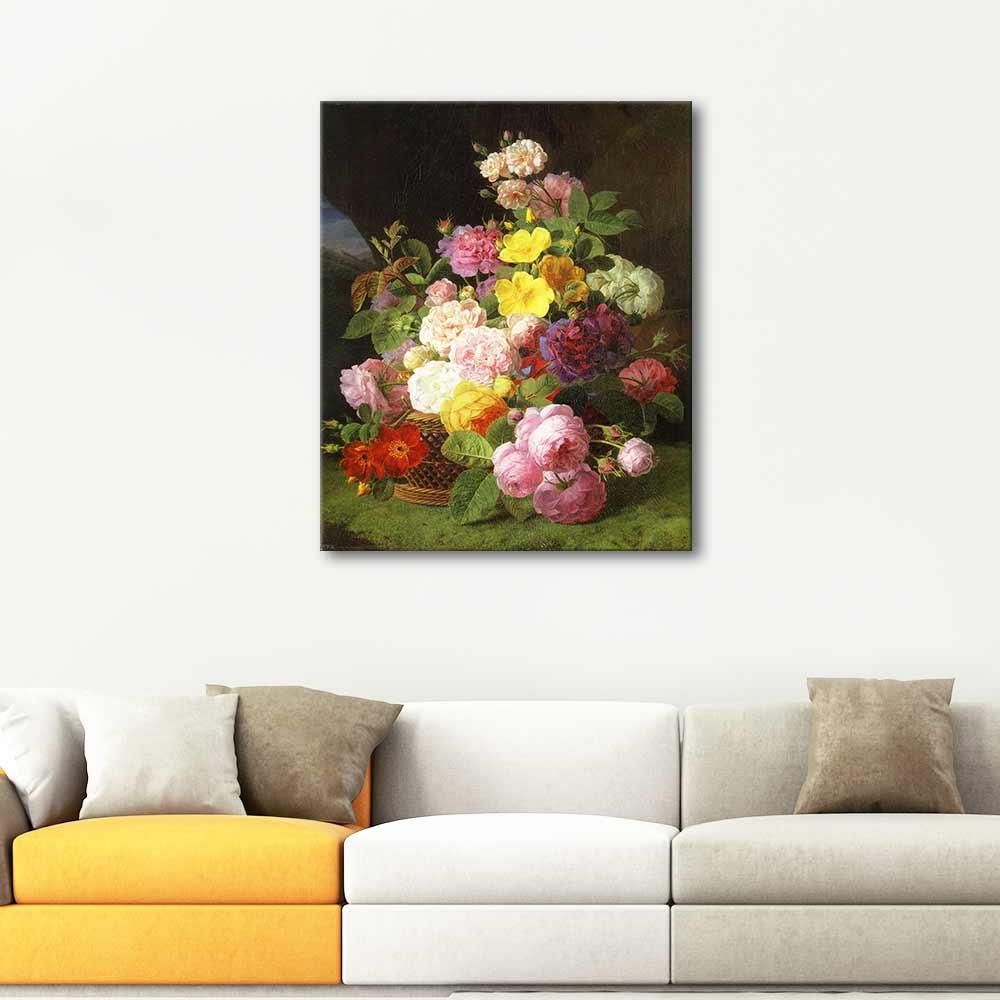 Jan Frans van Dael Güller ve Çiçekler Kanvas Tablo