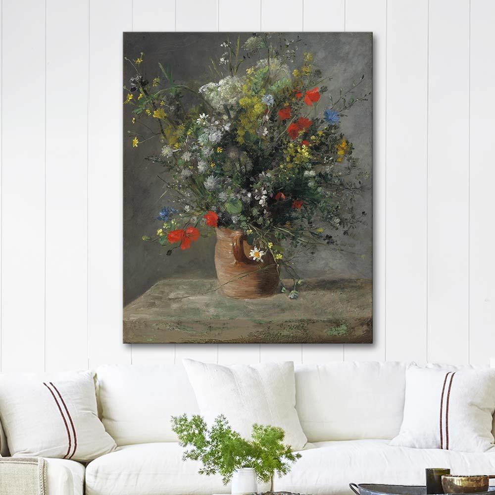 Flowers in a Vase by Pierre Auguste Renoir as Art Print