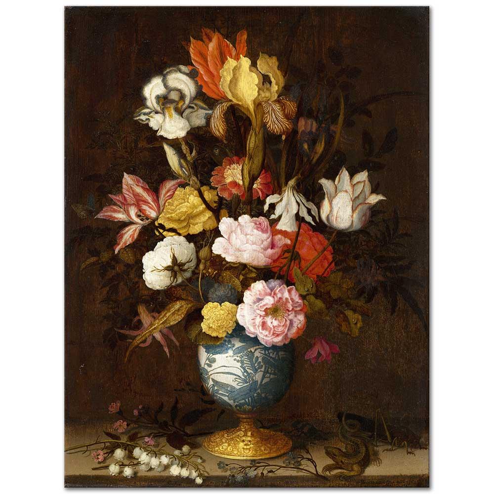 Balthasar van der Ast Wan-Li Vazoda Çiçekler Kanvas Tablo