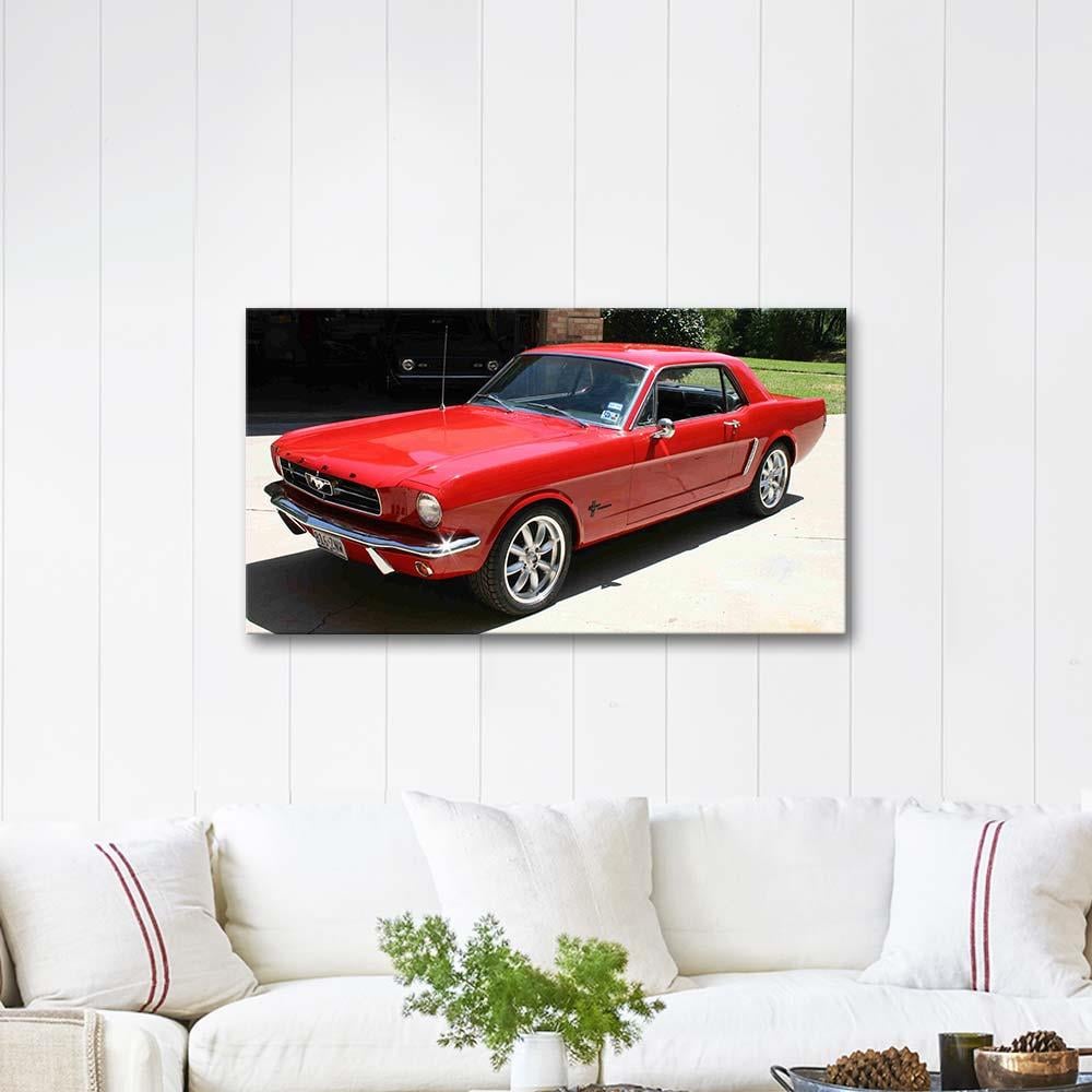 Ford Mustang 1965 Model Kanvas Tablo
