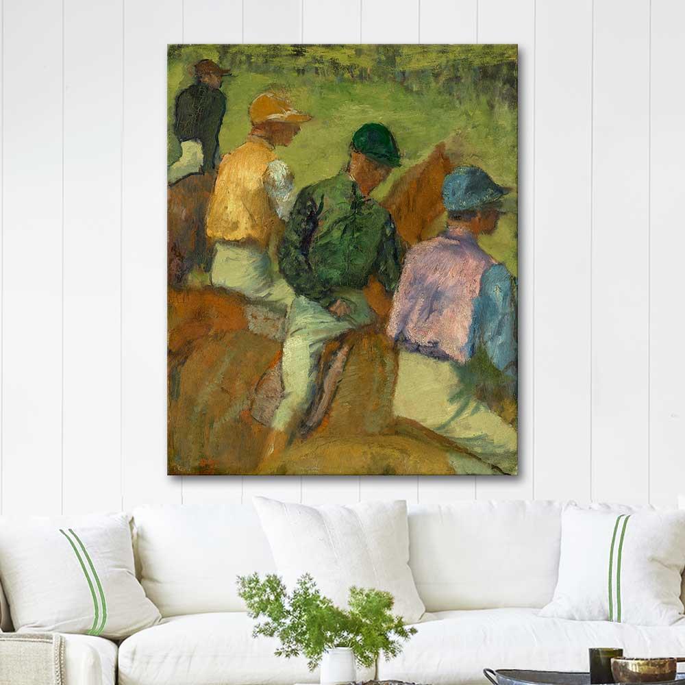 Edgar Degas Dört Jokey Kanvas Tablo