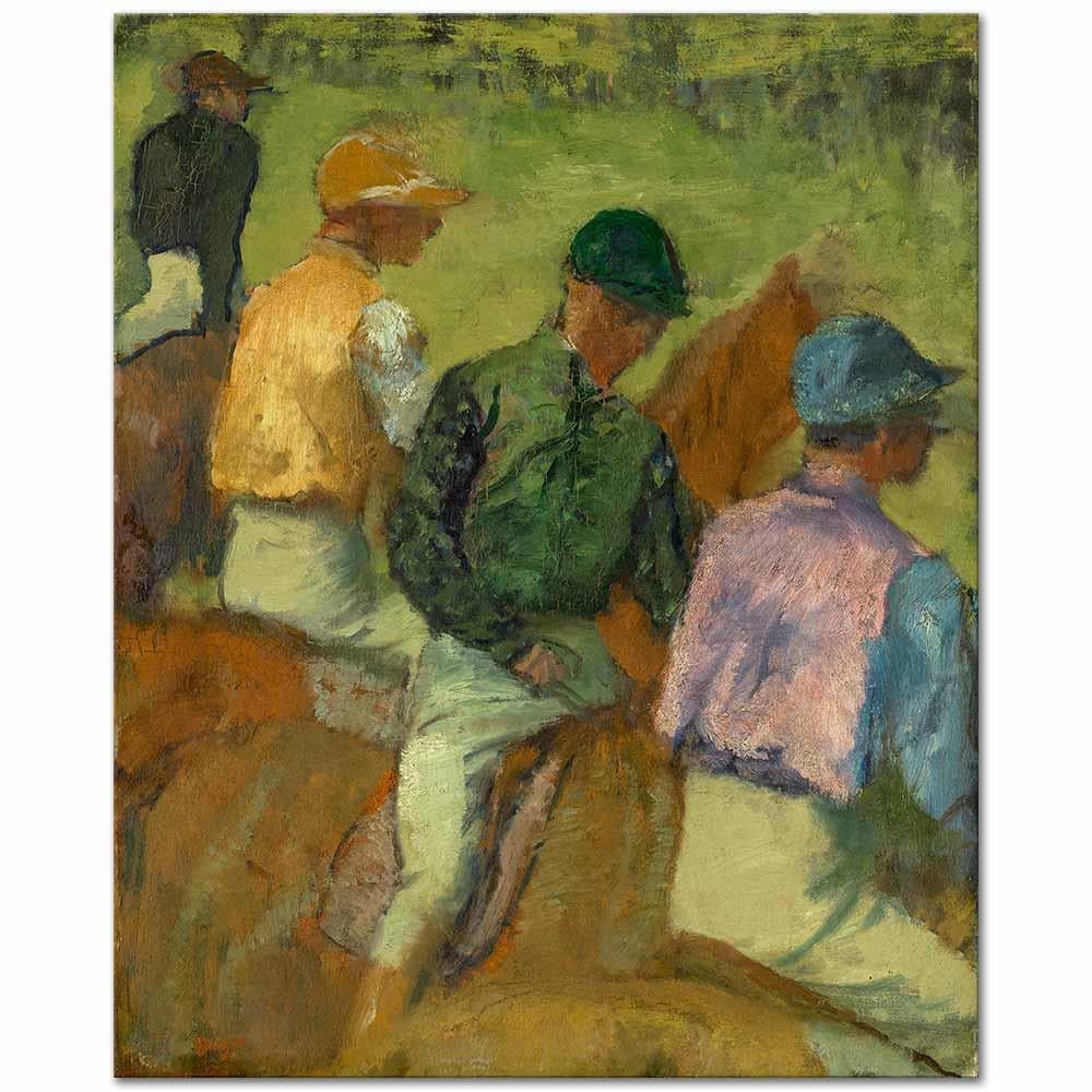 Edgar Degas Dört Jokey Kanvas Tablo