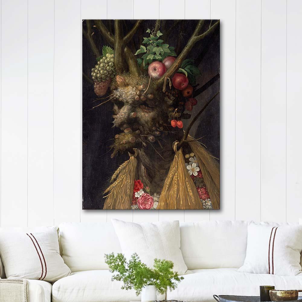 Four Seasons in one Head by Giuseppe Arcimboldo as Art Print