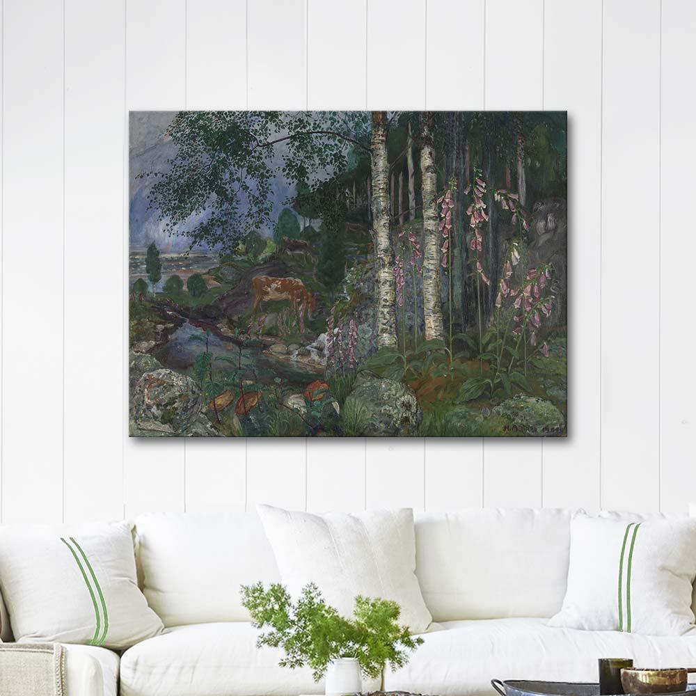Nikolai Astrup Yüksükotları Kanvas Tablo