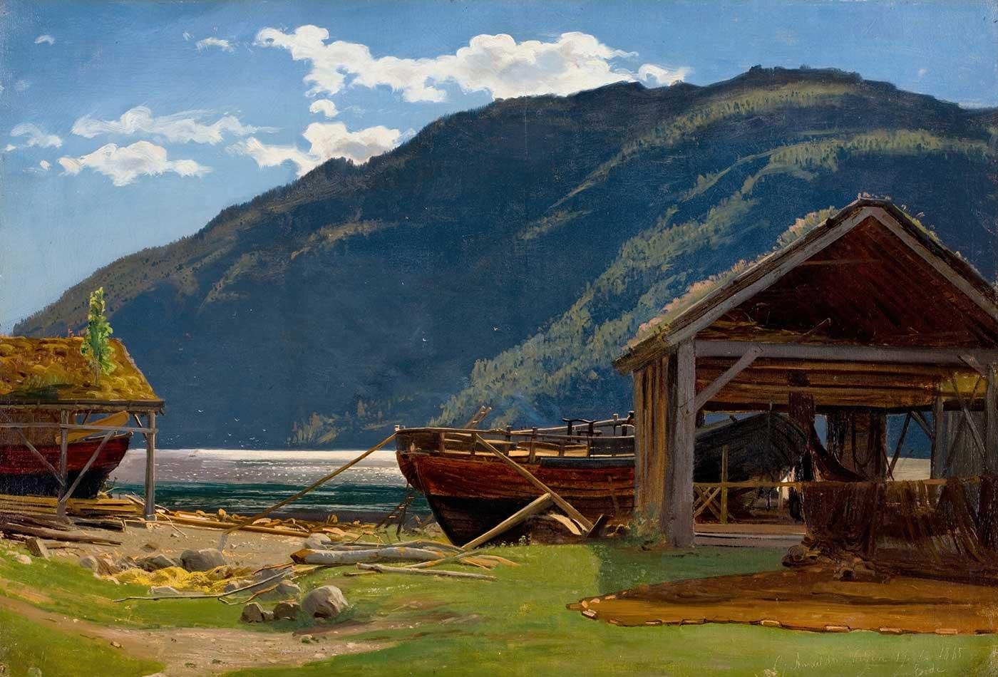 Fra Eide Hardanger by Amaldus Nielsen as Art Print