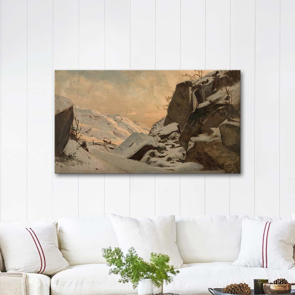 Fra Tjensvold Mandal by Amaldus Nielsen as Art Print