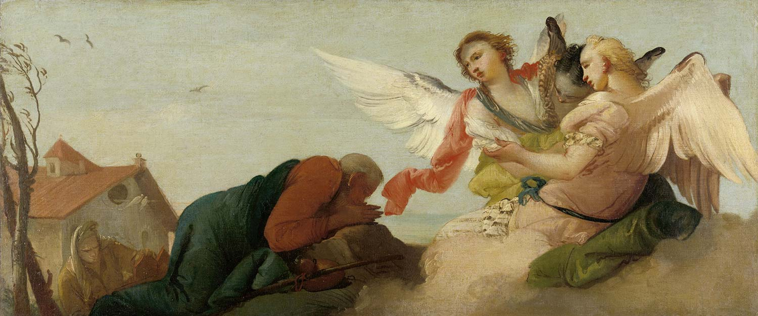 Abraham with the Three Angels by Francesco Zugno